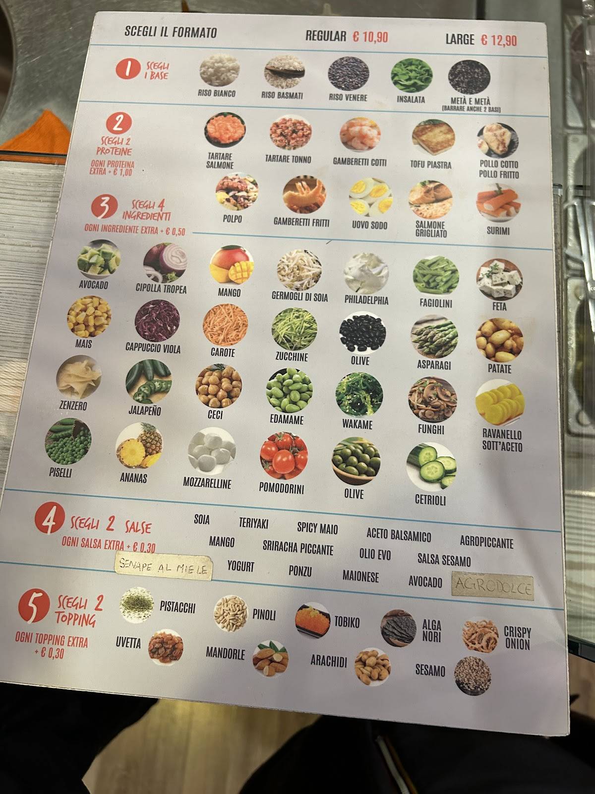 Menu di Poke'n'Joy Sanremo 
