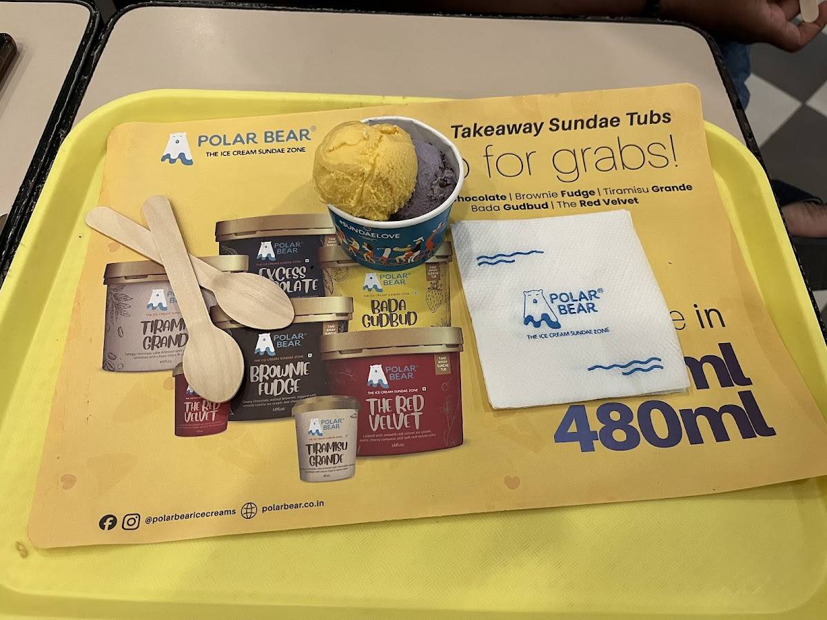 Polar Bear The Icecream Sundae Zone menu