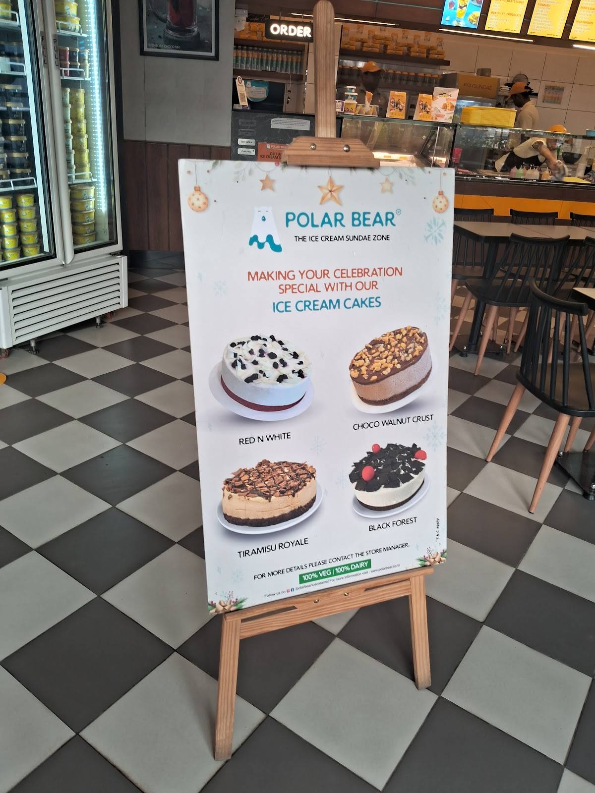 Polar Bear The Icecream Sundae Zone menu