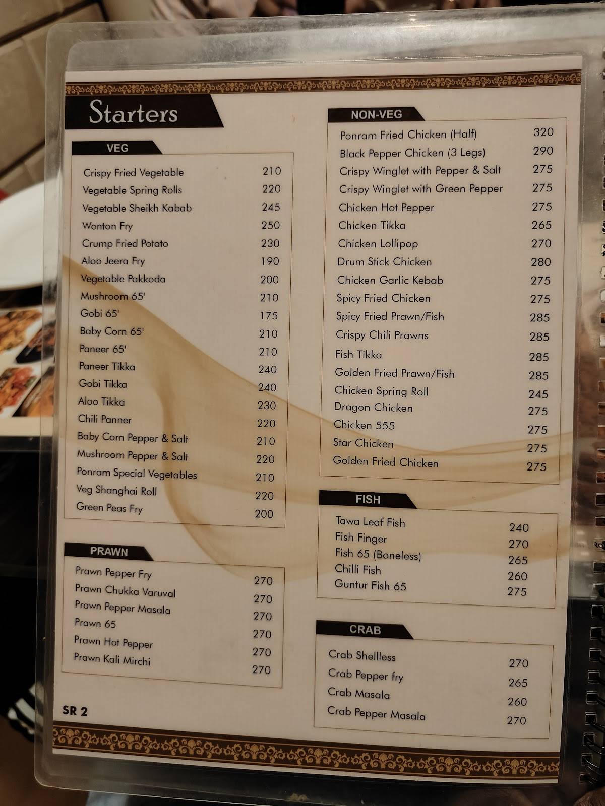 Ponram MultiCuisine Restaurant menu
