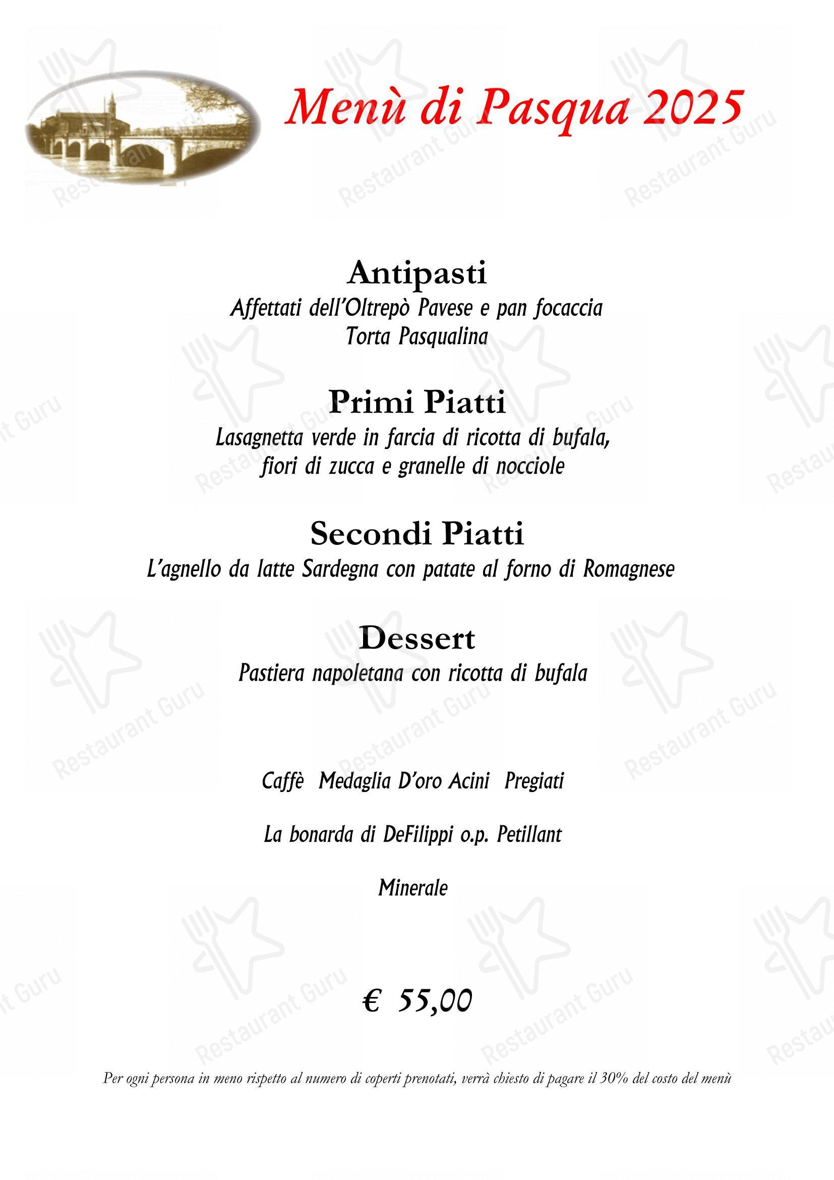 Menu di Ponte Rosso - Menu bar