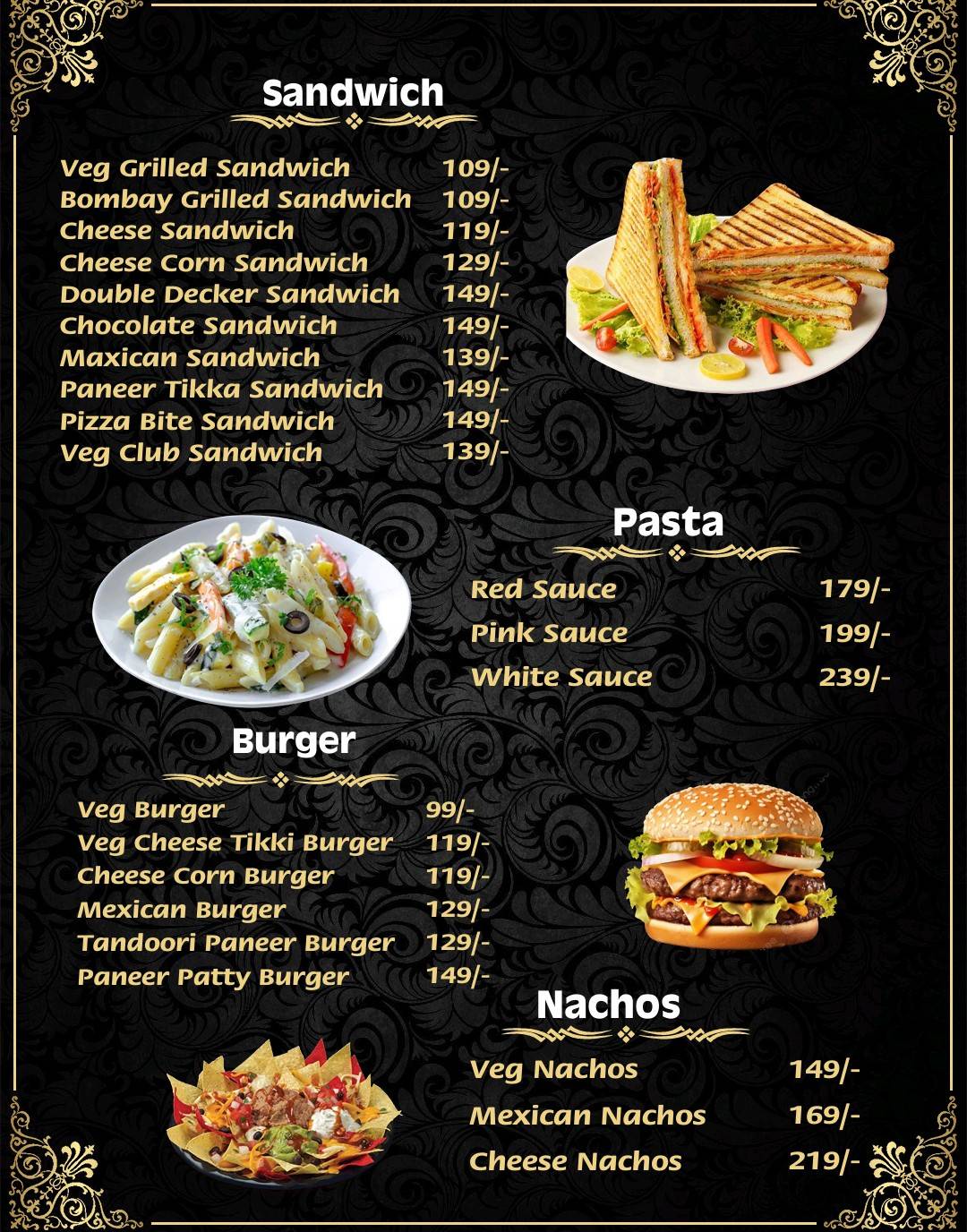 Premium Delight cafe menu
