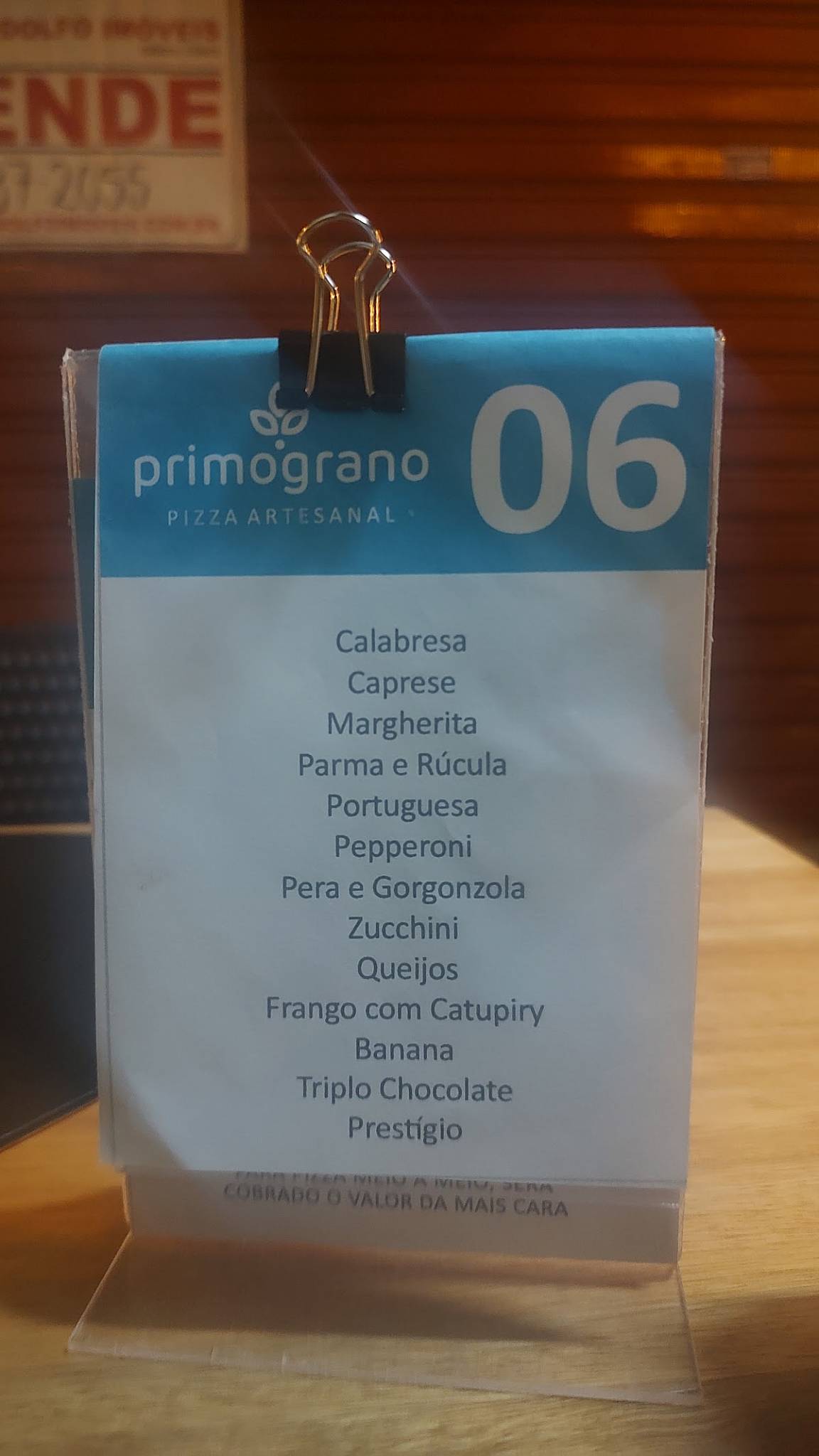 PrimoGrano Pizzaria cardápio