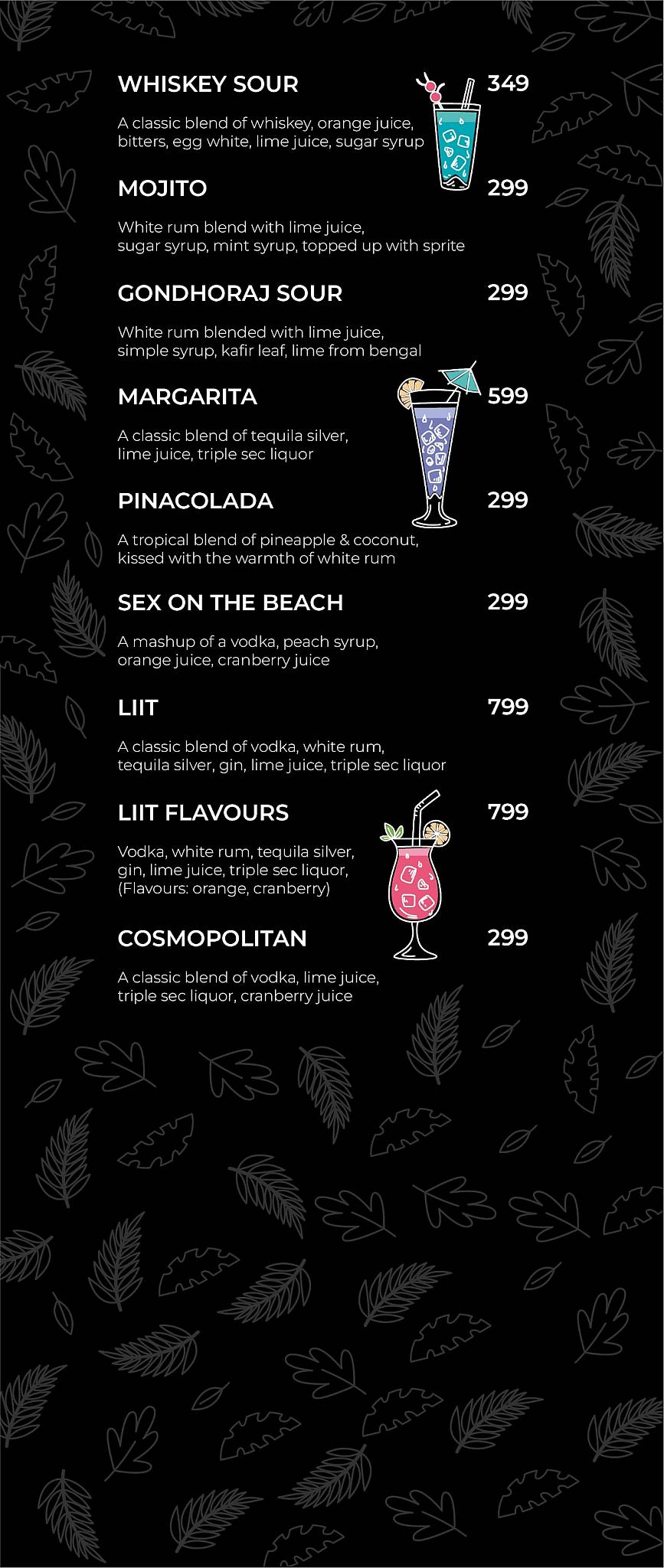 Boulevard Restaurant and Bar menu