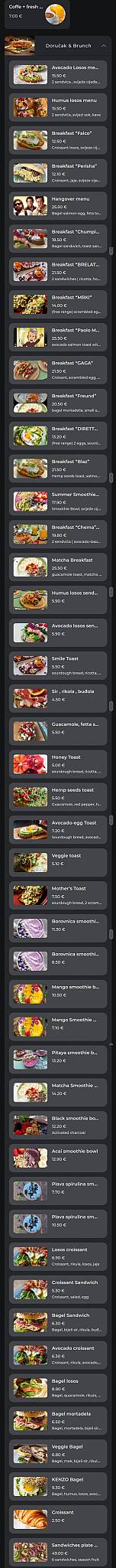 Menu di Caffe Bar Smile 