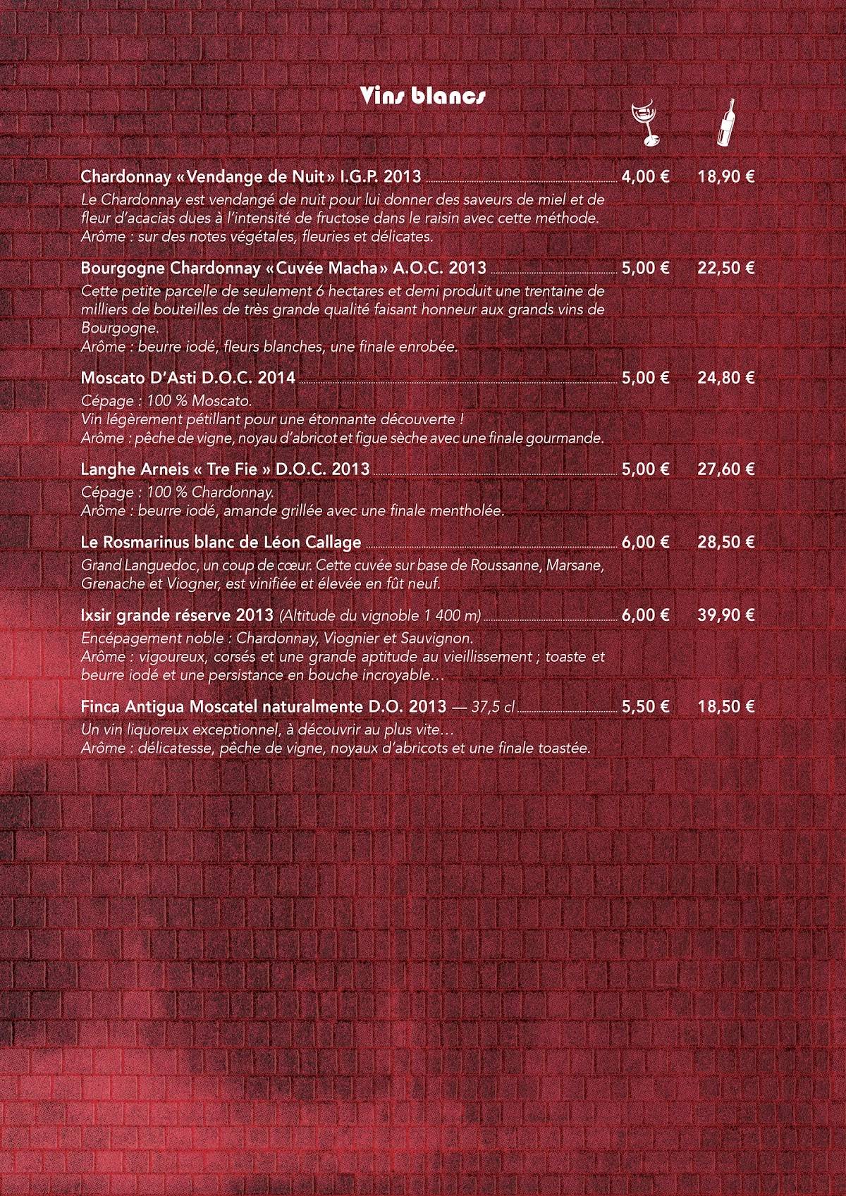 Menu de Charles-Quint