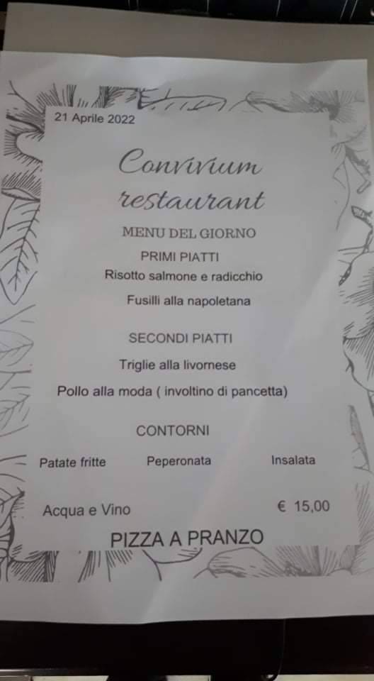 Menu di Ristorante 