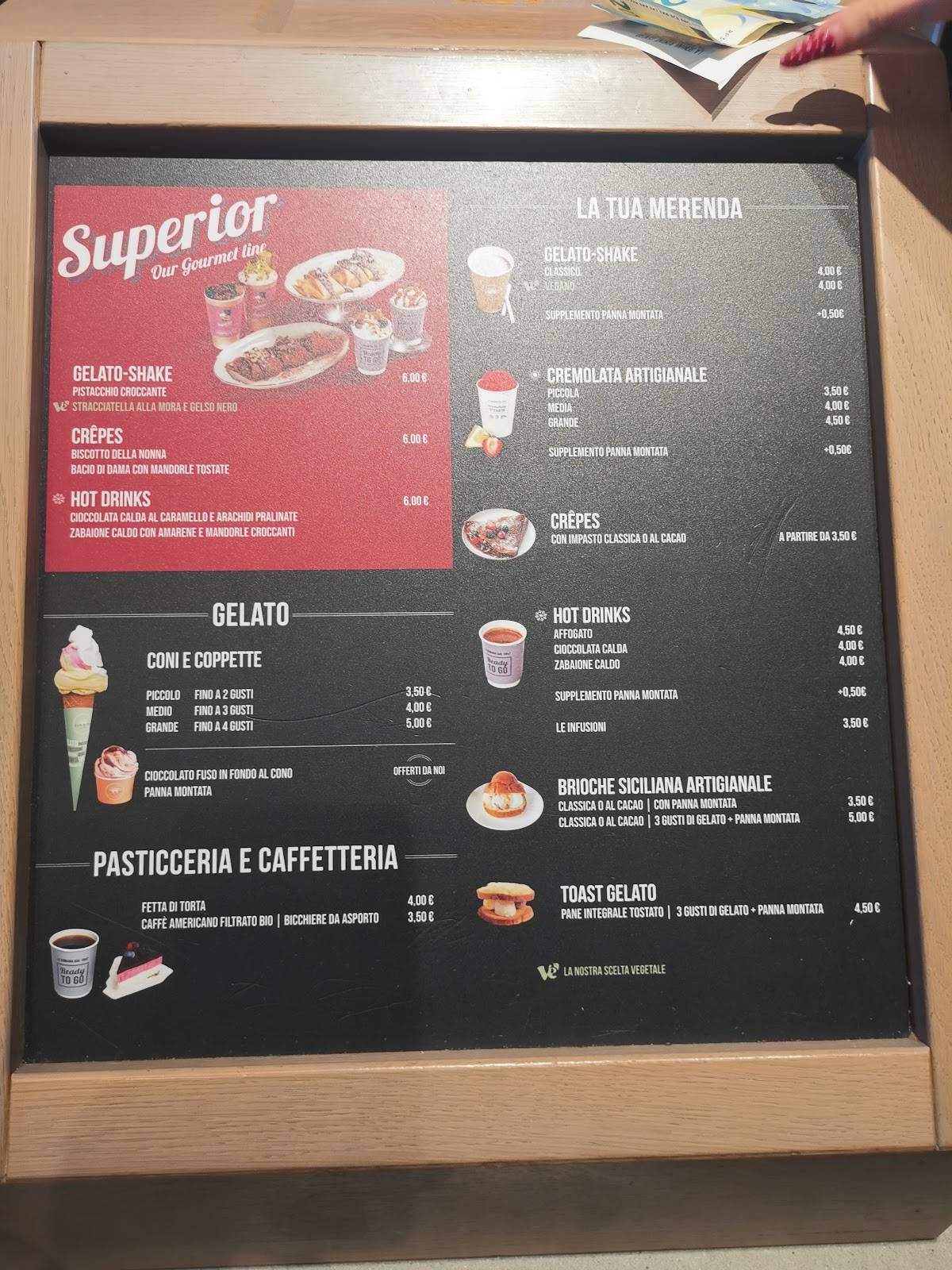 Menu di Gelateria La Romana dal 1947 
