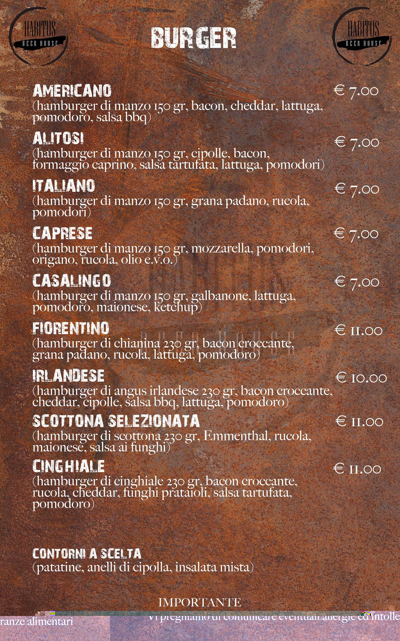 Menu di Habitus Cafè 