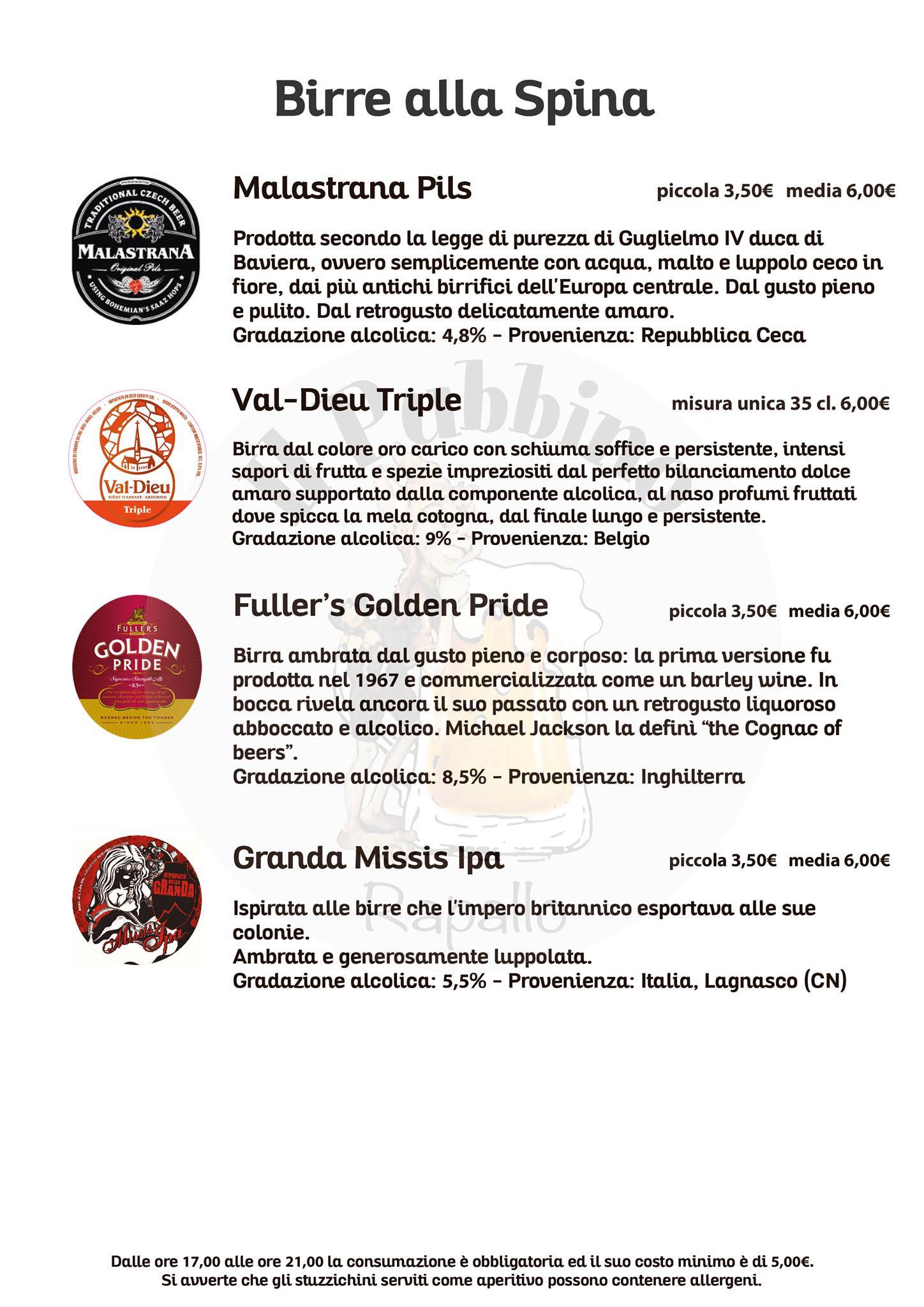 Menu di Il Pubbino 