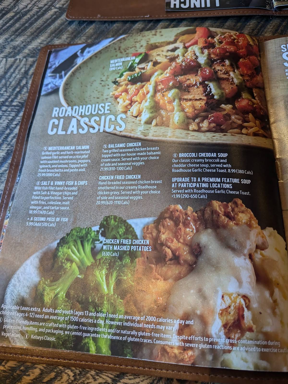 Menu de Kelseys Original Roadhouse