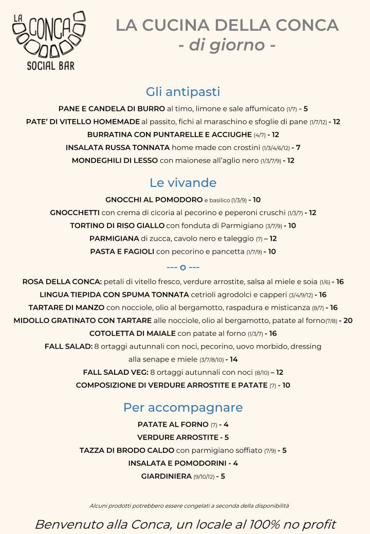 Menu de La Conca
