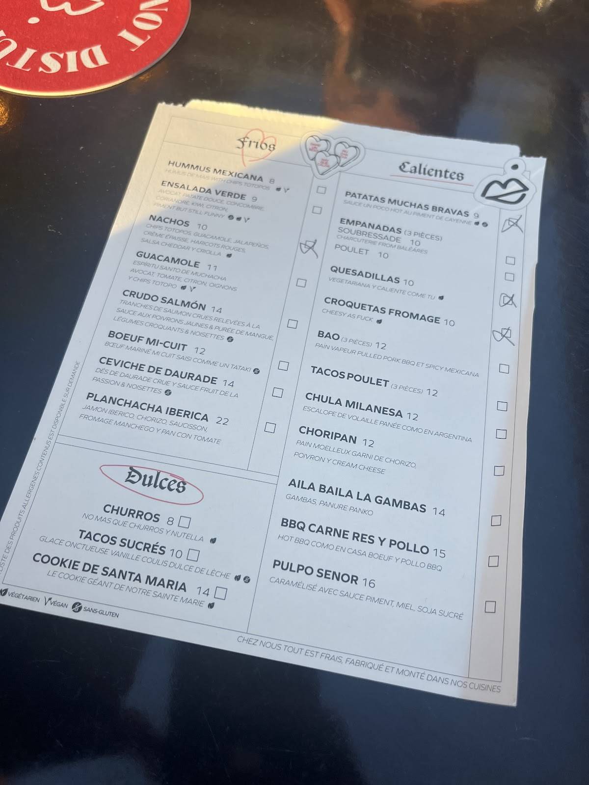 Menu de Muchacha - Rooftop Marché Du Lez