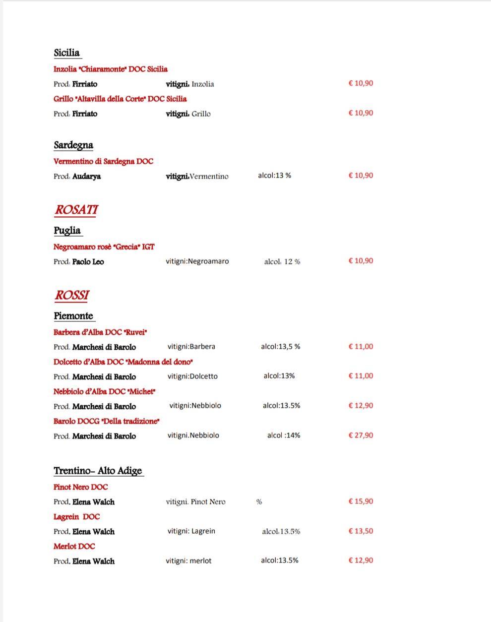 Menu di Nottingham 