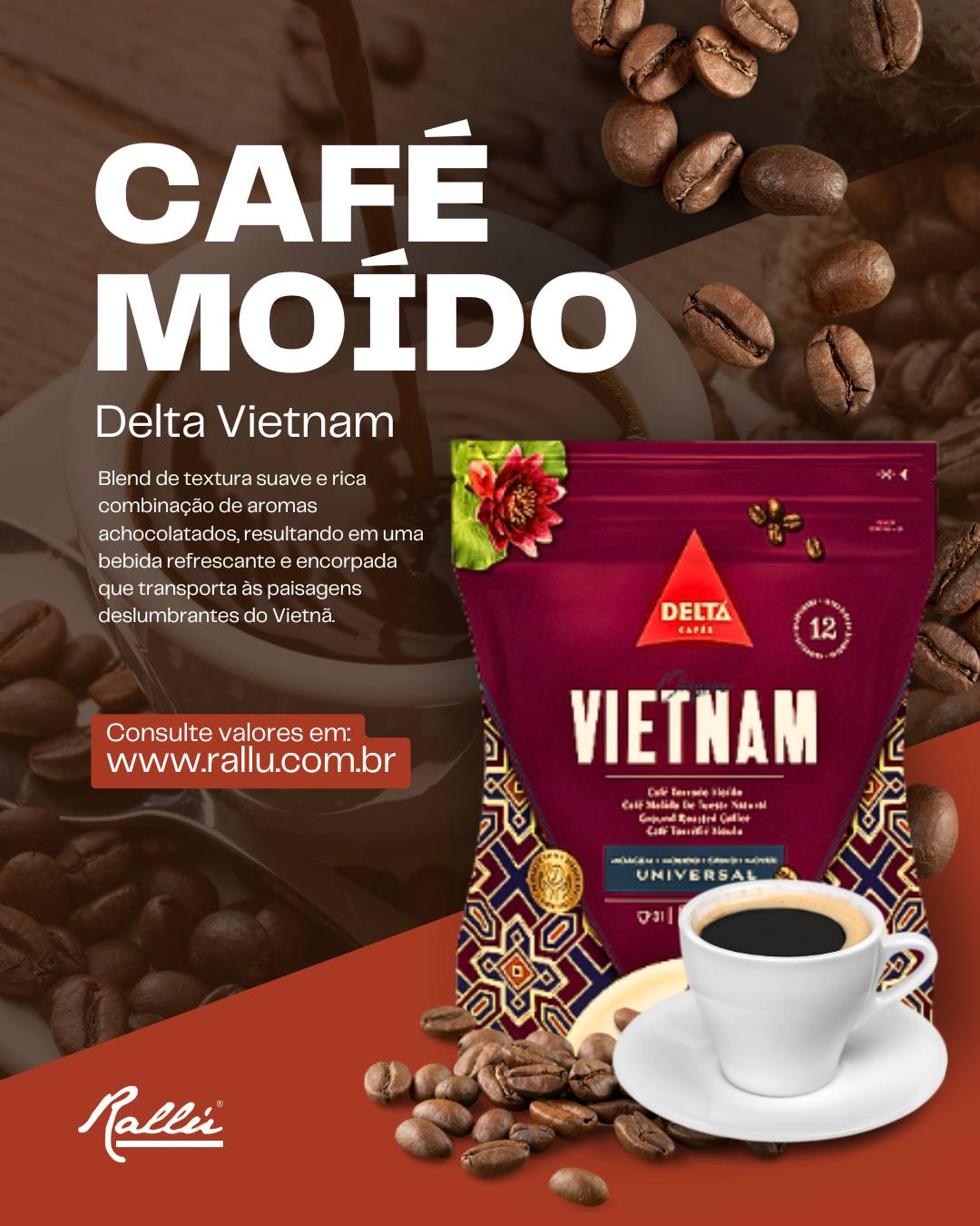 Rallú Coffee – Café em Aracaju - Distribuição, Locação e Manutenção de Cafés e Máquinas - Atendimento em BA-SE-AL cardápio