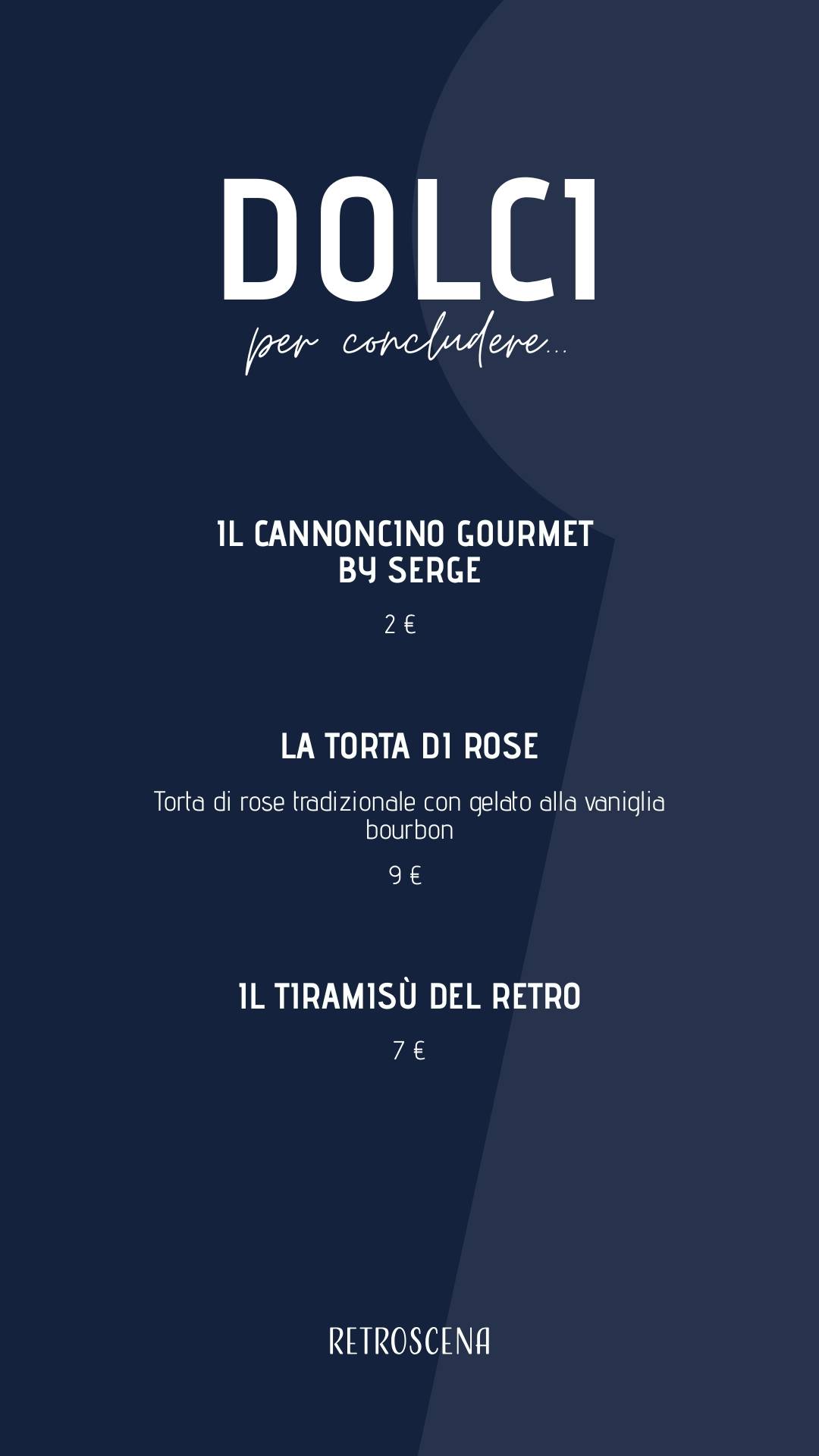 Menu di Retroscena 