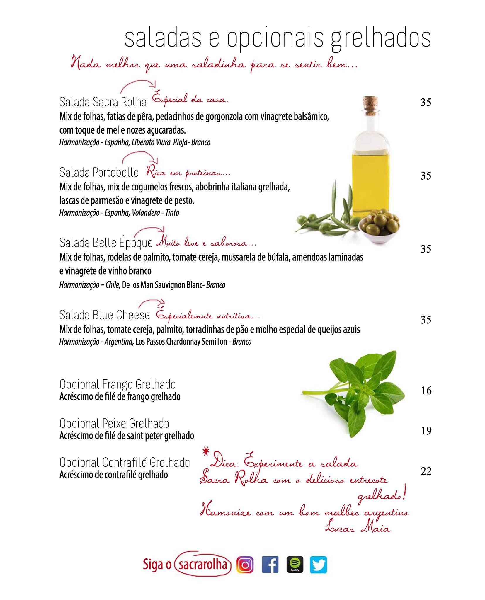 Sacra Rolha Wine Bar cardápio