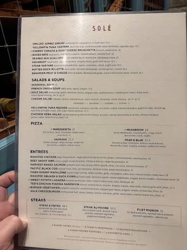 Menu de Solé Uptown