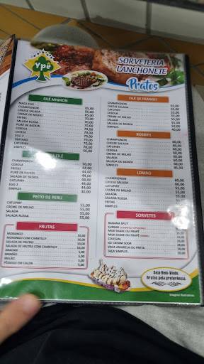 Sorveteria e Lanchonete Ypê cardápio