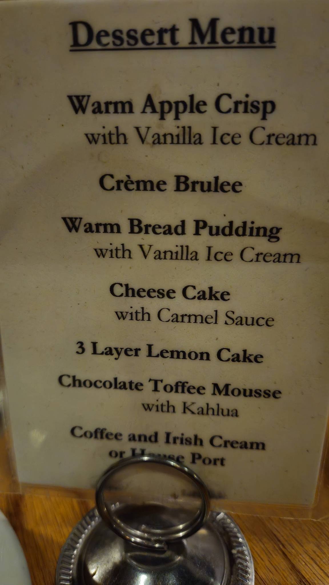 Menu at Steamers Steak & Seafood pub & bar, McCall