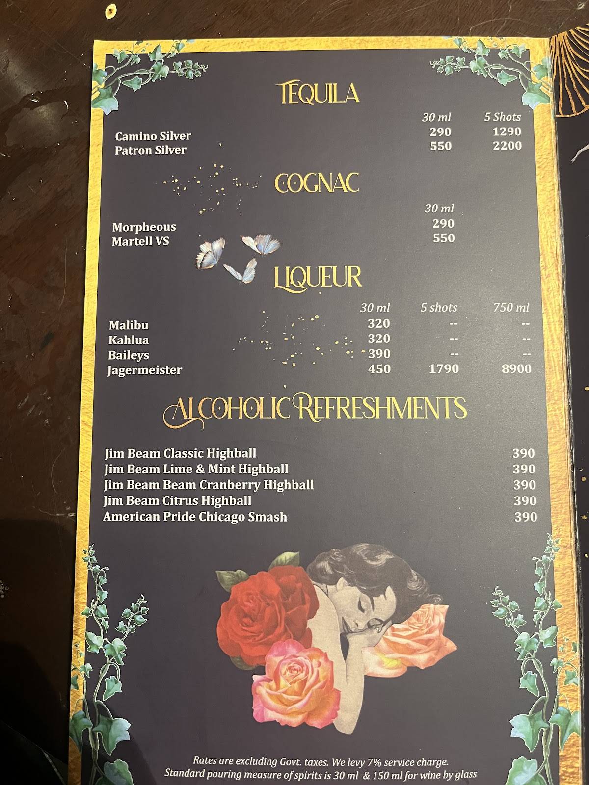 Striker Indore menu
