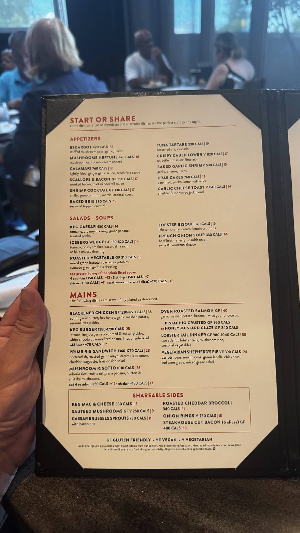 Menu de The Keg Steakhouse + Bar - Hamilton Mountain