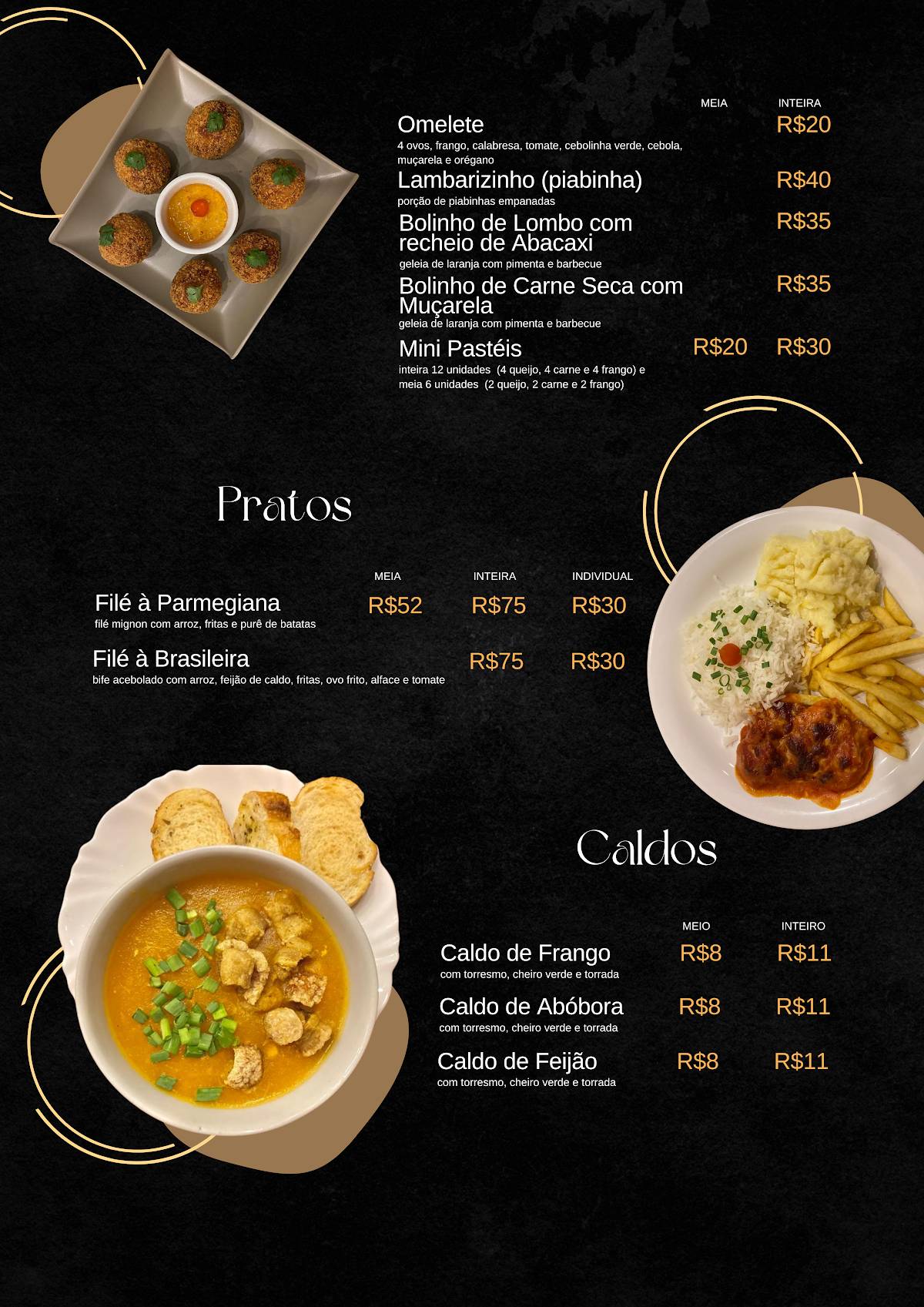 Viana Bar cardápio