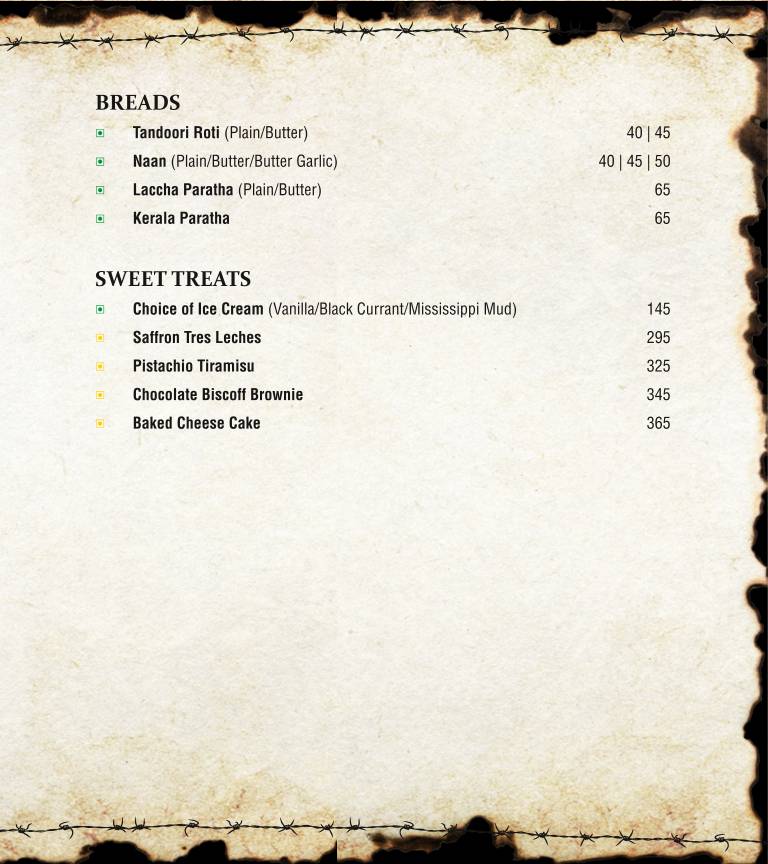 Watson's Kochi menu