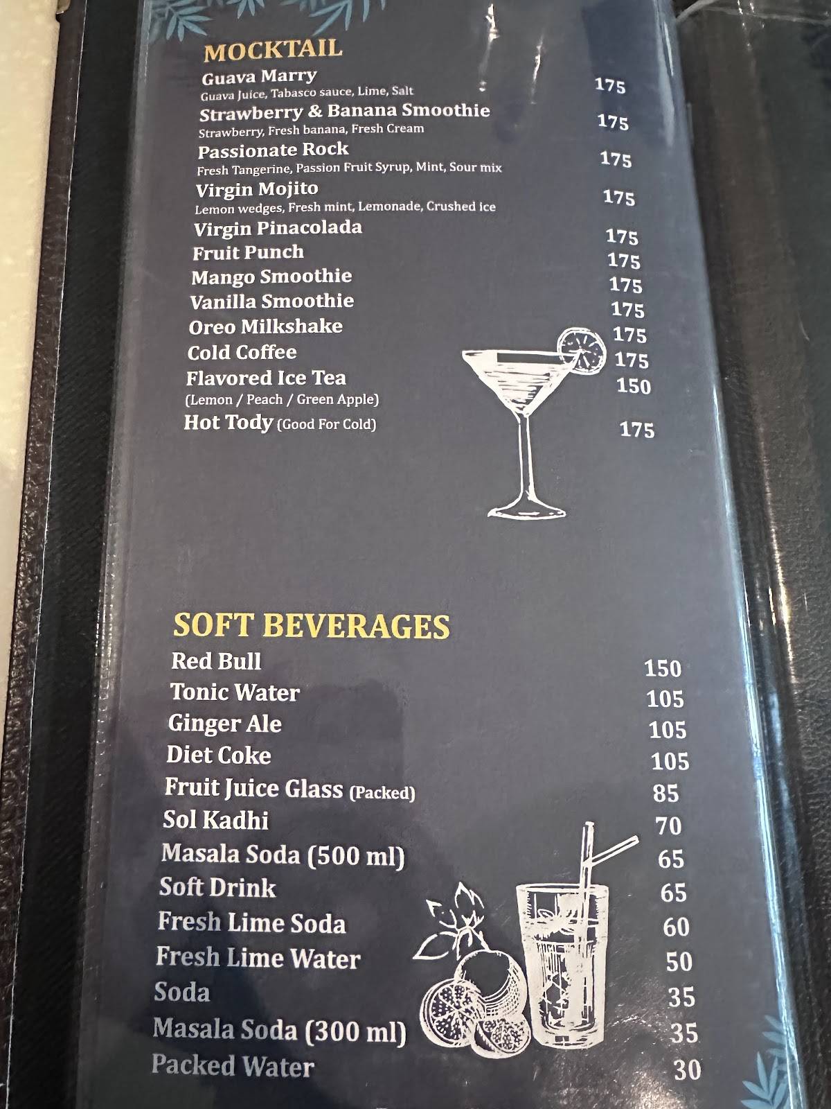 HOTEL SANDEEP menu