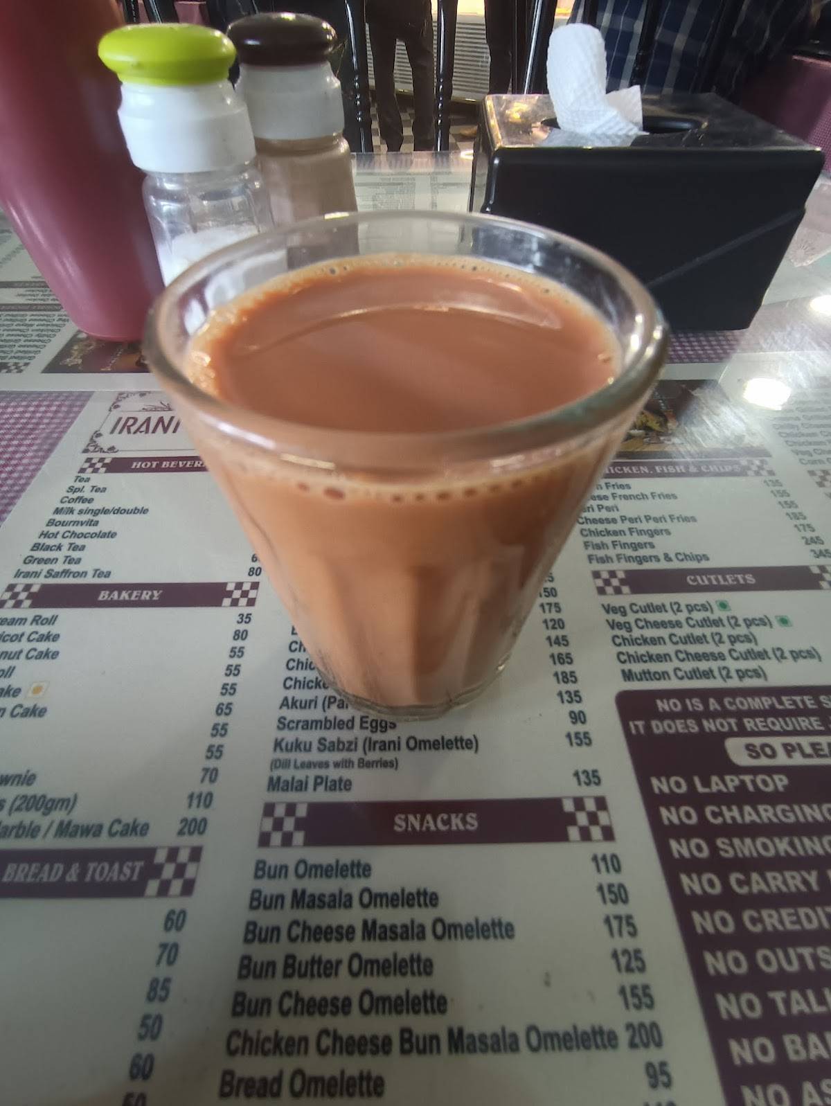 IRANI CAFE - PIMPRI menu