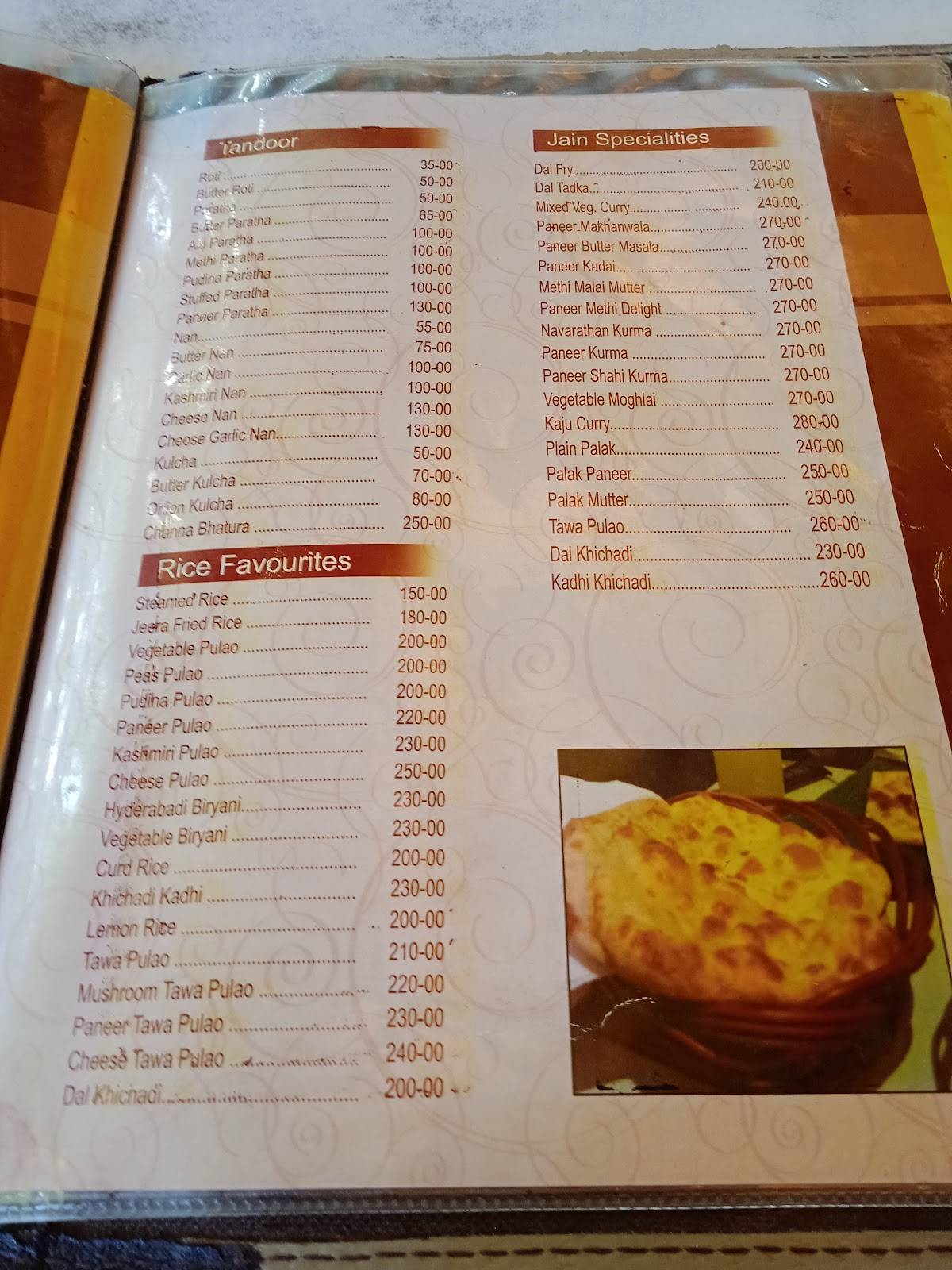 Supreme Tatya Kalyani Veg Restaurant menu