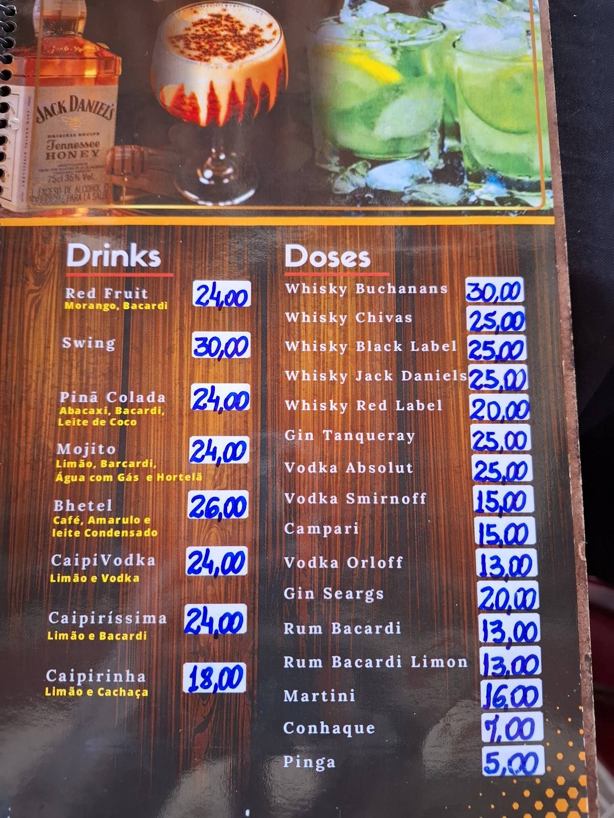 Punga's cardápio