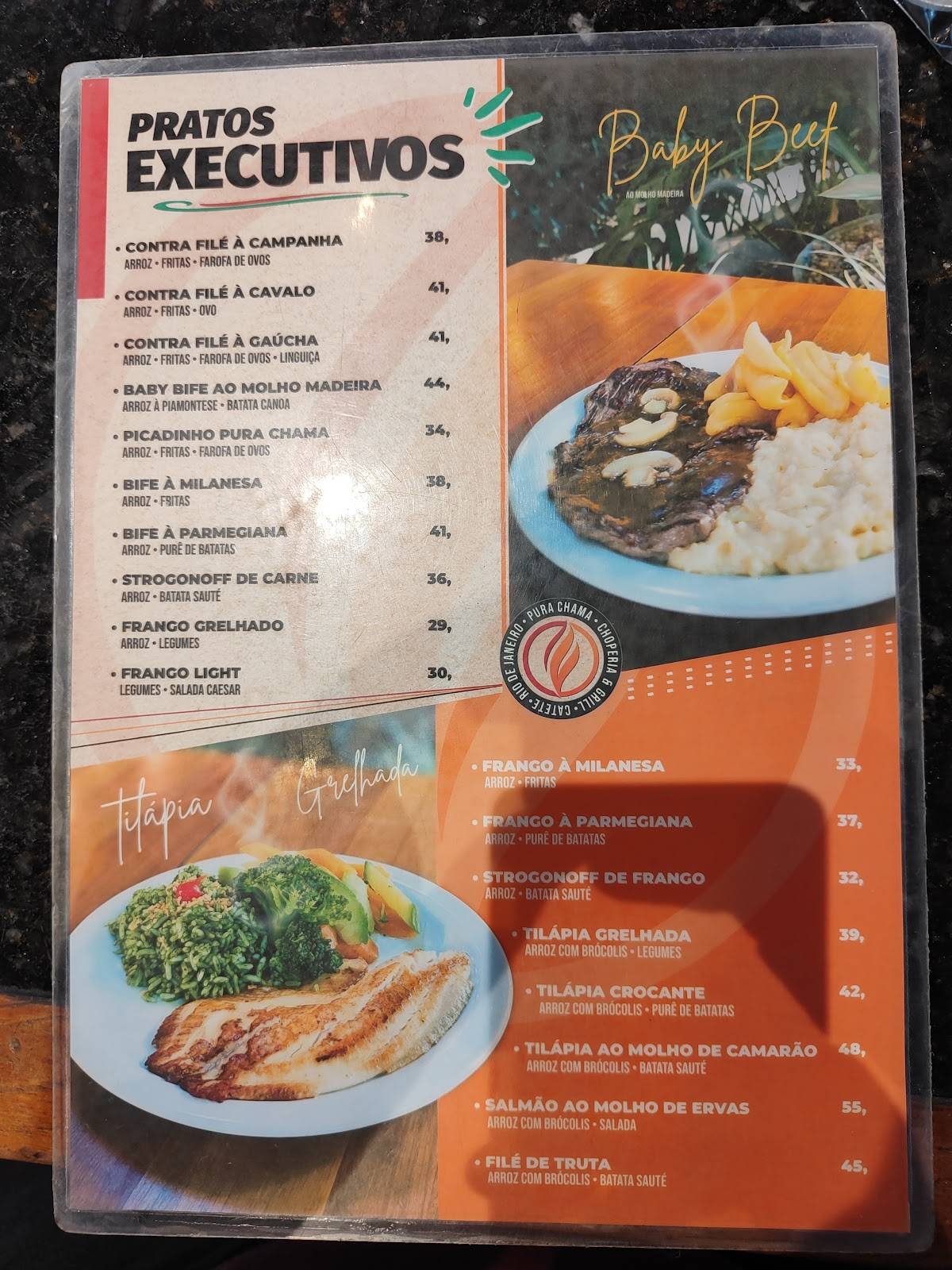 Pura Chama Chopperia e Grill cardápio