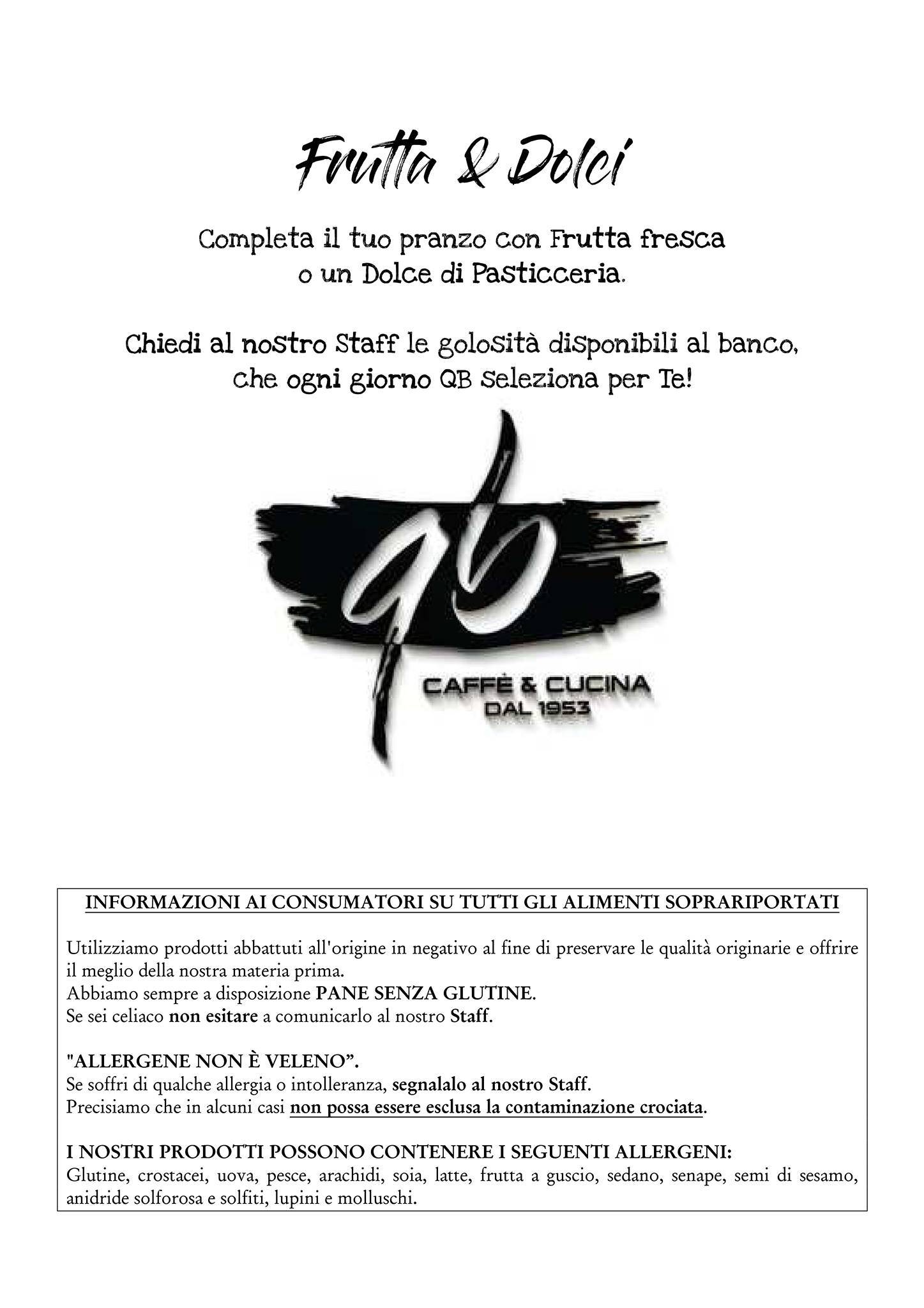 Menu di Quanto Basta Caffé E Cucina 