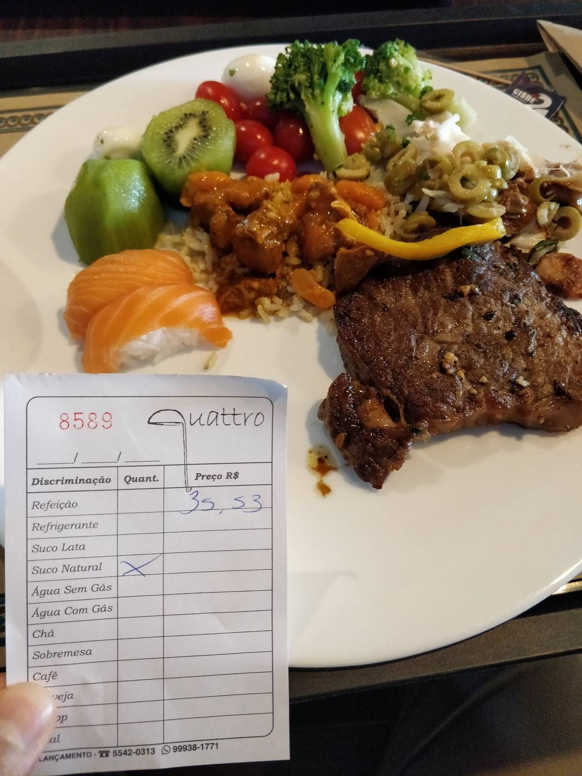 Quattro Bar e Restaurante cardápio