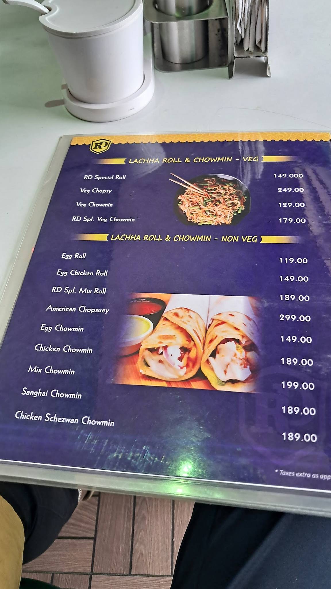 RAJDARBAR Restaurant menu