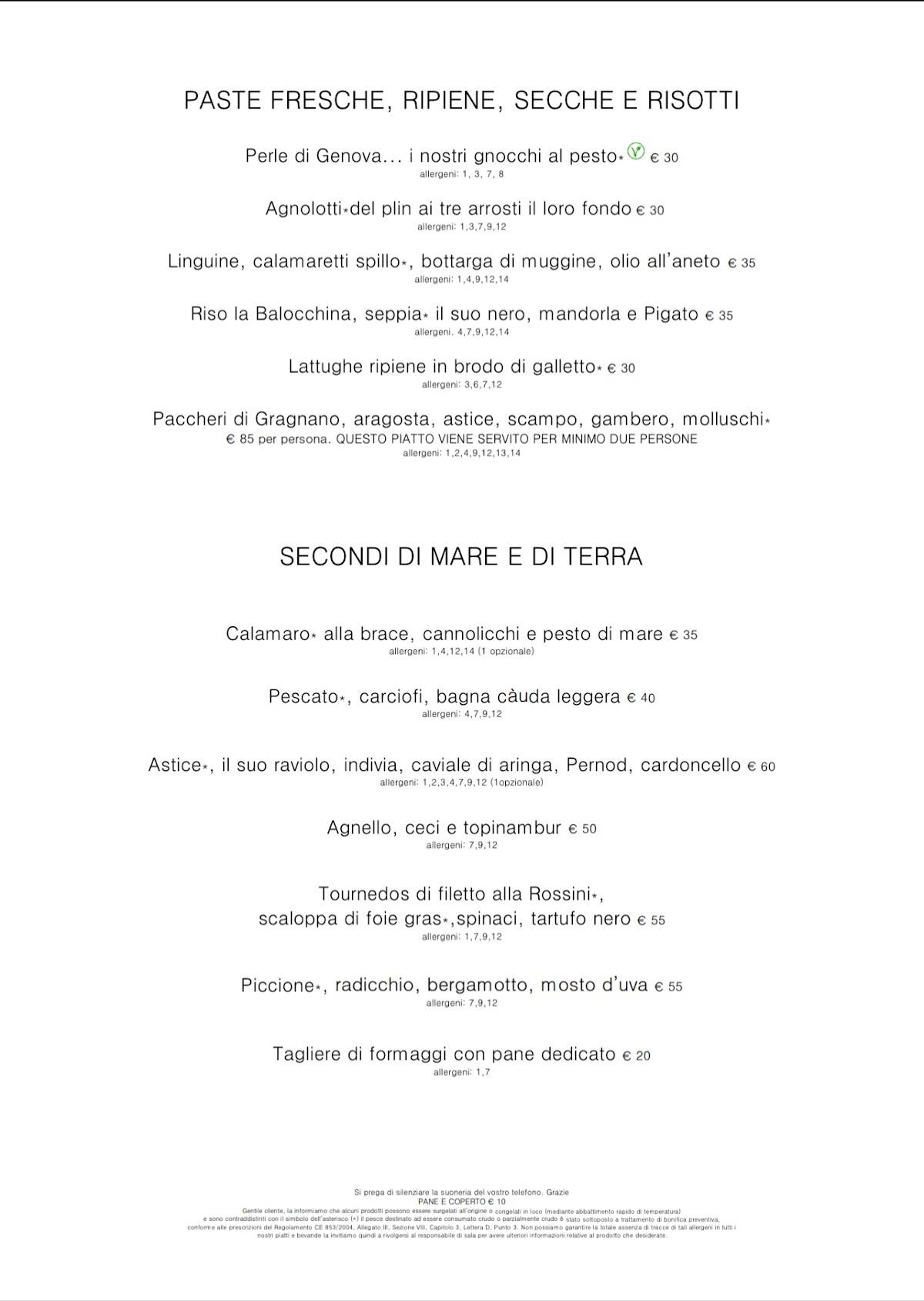 Menu di RISTORANTE San Giorgio 