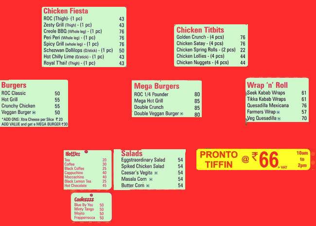ROYAL ONLY CHICKEN (ROC) menu
