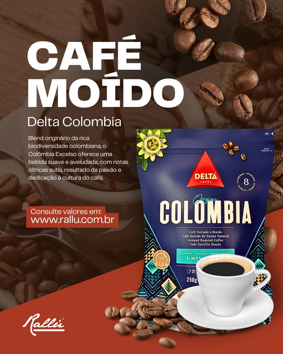 Rallú Coffee – Café em Aracaju - Distribuição, Locação e Manutenção de Cafés e Máquinas - Atendimento em BA-SE-AL cardápio