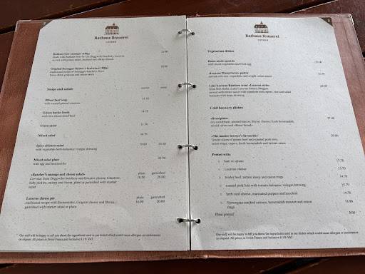 Menu di Rathaus Brauerei 