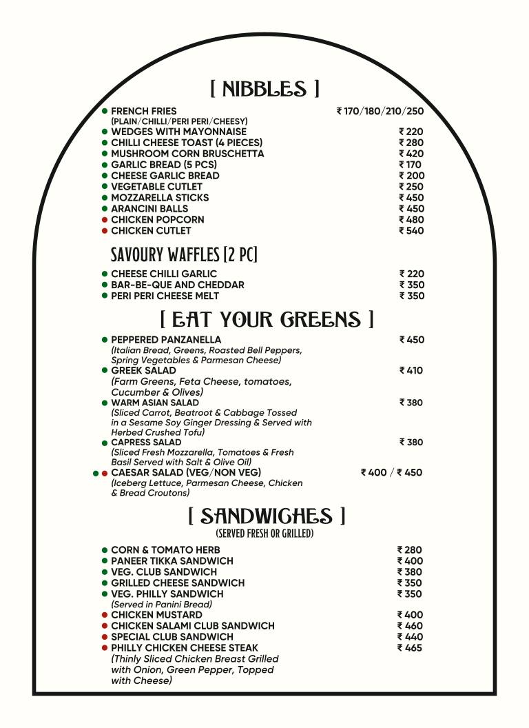 Razzmatazz Cup N Cake menu