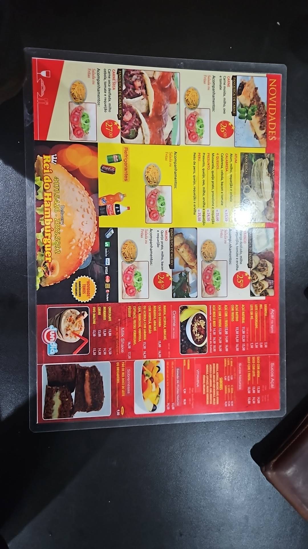 Rei do Hamburguer são Bernardo do campo sp cardápio