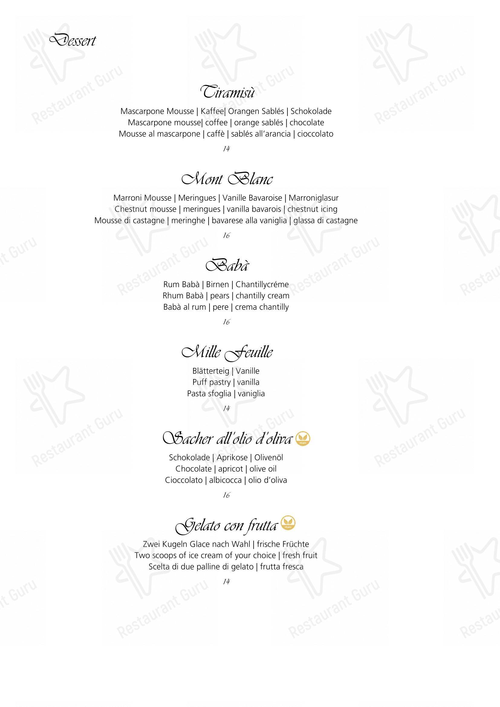 Menu per Restaurant Acla ristorante