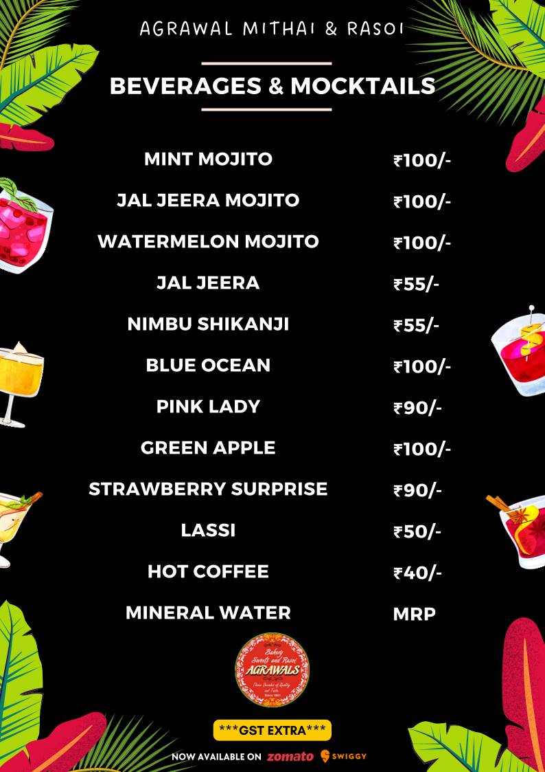 Agarwal's Mithai & Rasoi menu