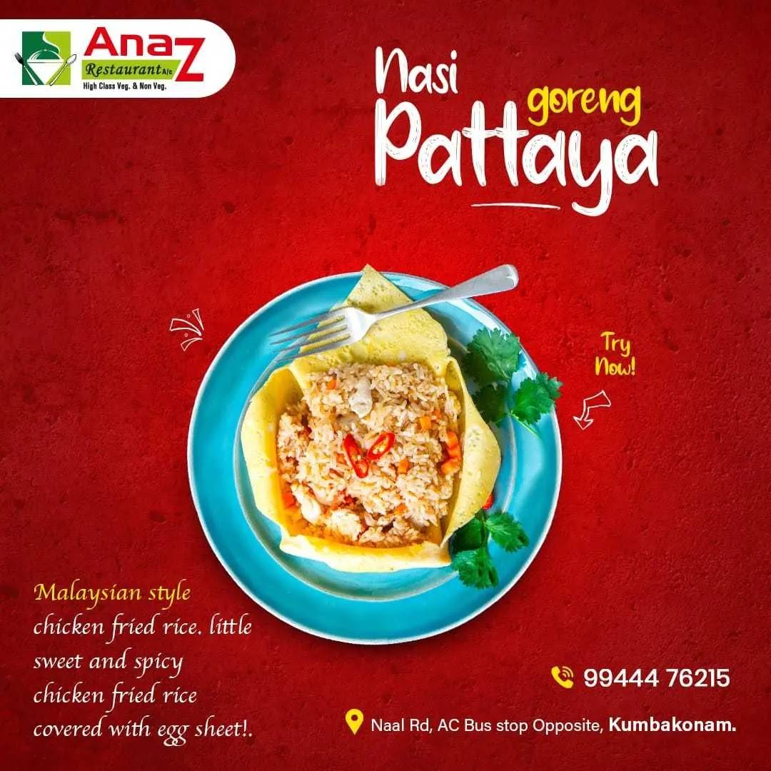 Anaz Restaurant menu