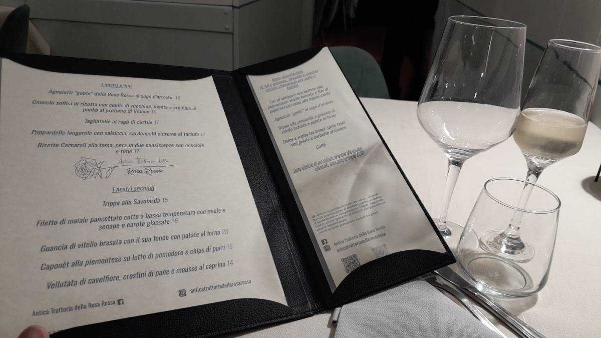 Menu di Antica Trattoria della Rosa Rossa 