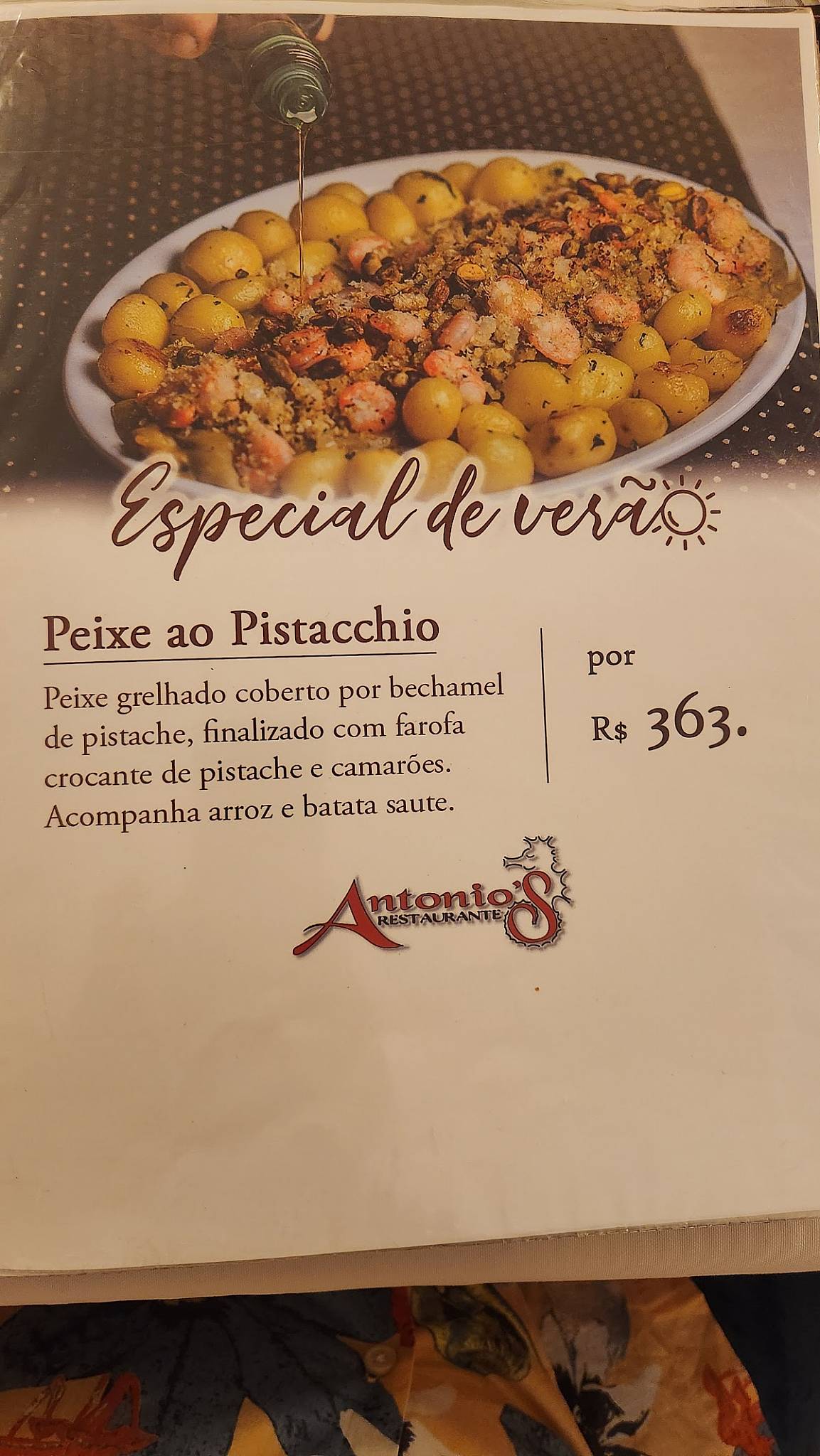 Antonio's Restaurante cardápio