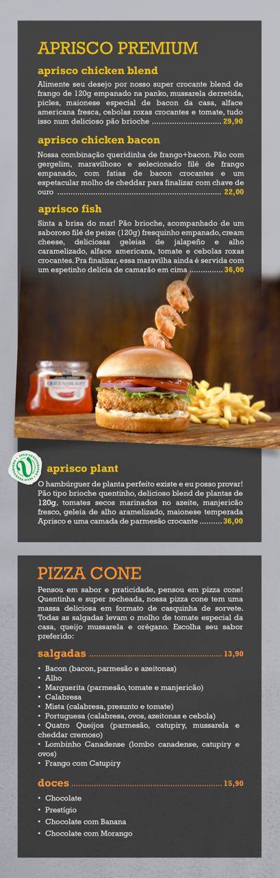 Aprisco Lanches cardápio