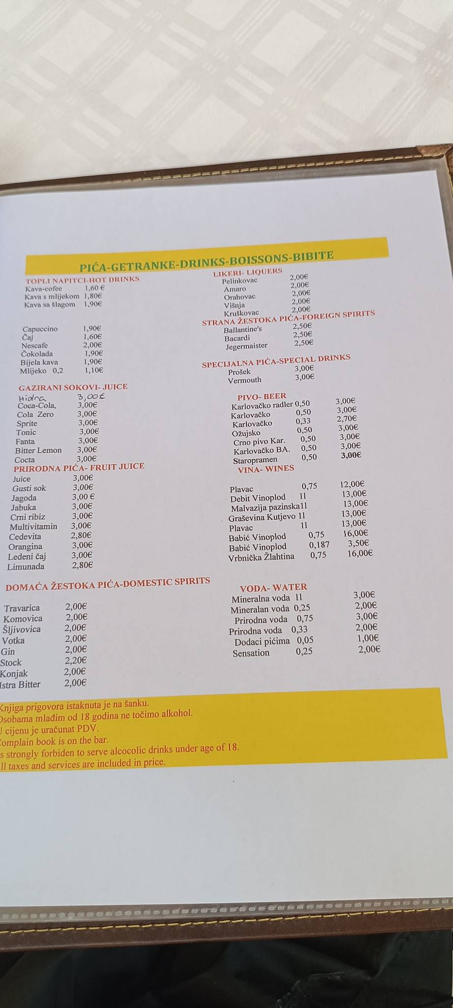 Menu di Bedem 