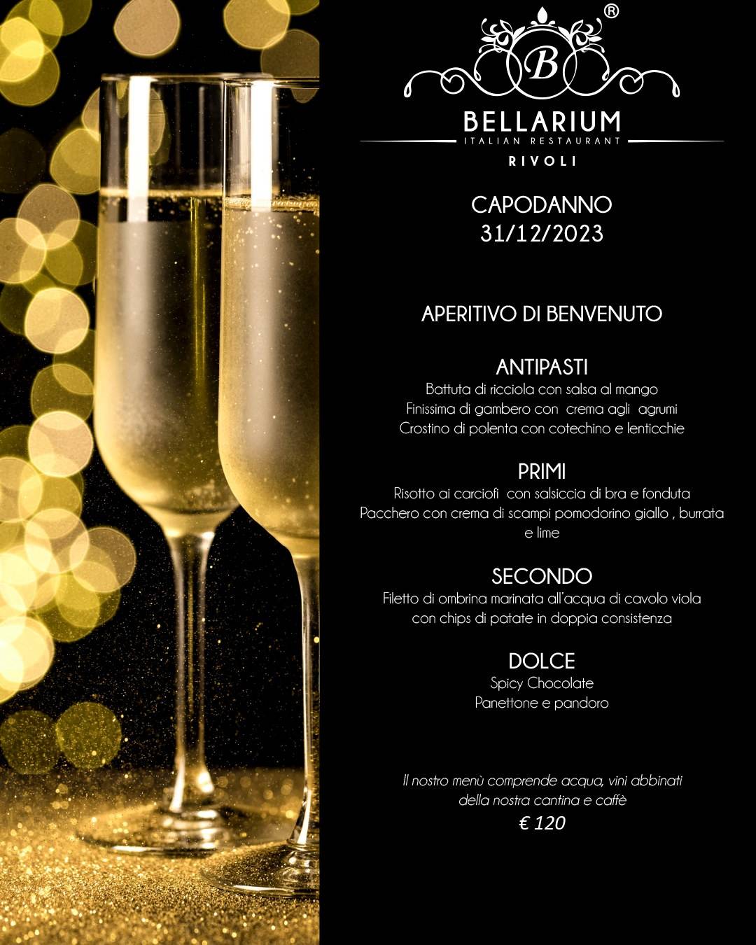 Menu de Bellarium Restaurant Rivoli